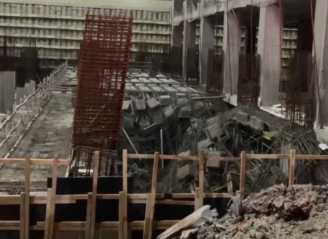 İstanbulda bina çökdü: 5 fəhlə dağıntılar altında qaldı