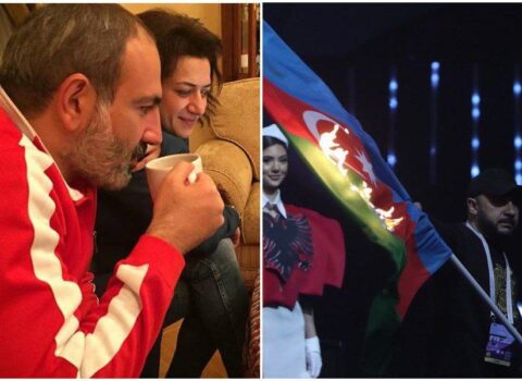 İrəvandan SENSASİON XƏBƏR: “Azərbaycan bayrağı Anna Akopyanın əmri ilə yandırılıb”