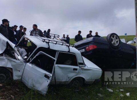 Şamaxıda yol qəzası: 5 nəfər xəsarət aldı