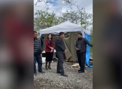 Separatçılardan TƏXRİBATÇI ADDIM: Xankəndi-Şuşa yolunda çadır qurdular – VİDEO