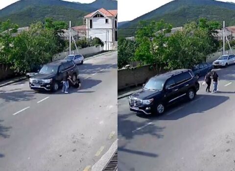 “Land Cruiser”i geriyə hərəkət etdirən sürücü piyadanı vurdu – ANBAAN VİDEO