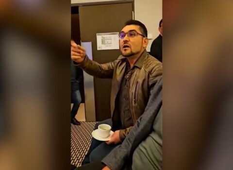 Almaniyada ermənilər diaspor rəhbərini zaldan QOVDULAR – VİDEO