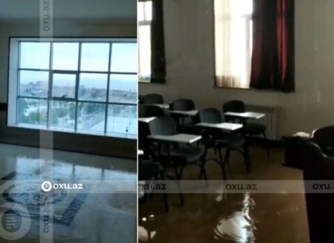 Azərbaycanda universiteti su basdı – VİDEO