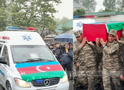 Şəhid Məhəmməd Qarayev ilə vida mərasimi keçirildi – FOTOLAR