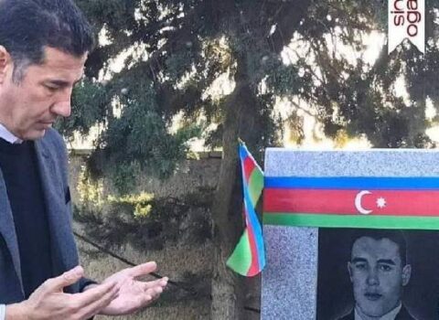 Sinan Oğan Mübariz İbrahimovun məzarı başında – FOTO