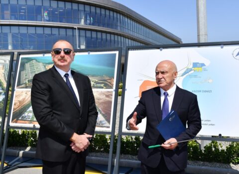 İlham Əliyev Ələt Azad İqtisadi Zonasının birinci mərhələsinin açılış mərasimində – FOTOLAR