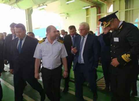 Almaniya Prezidenti “Zərifə Əliyeva” gəmi-bərəsində oldu
