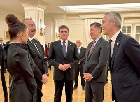 Sinan Oğan, İlham Əliyev, Stoltenberq və Neçirvan Bərzani – GÜNDƏM olan foto