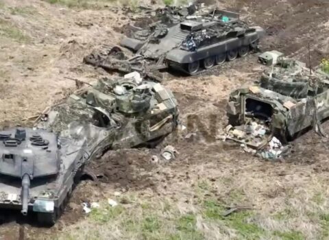 Qərbin Ukrayna cəbhəsində vurulan texnikalarının görüntüsü yayıldı – ŞOK FAKTLAR