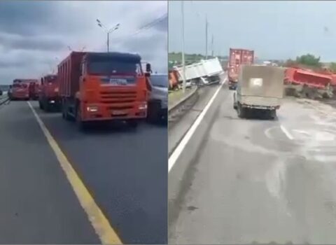 “Vaqner” Moskvaya gedən yolda maneələri aşdı – VİDEO