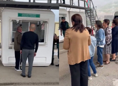 Qarabağın erməni sakinləri “Laçın” sərhəd-buraxılış məntəqəsindən sərbəst keçiblər – VİDEO