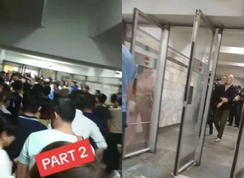 Metronun “Əhmədli” stansiyasında sərnişinlərlə polis arasında insident: Saxlanılanlar var – VİDEO
