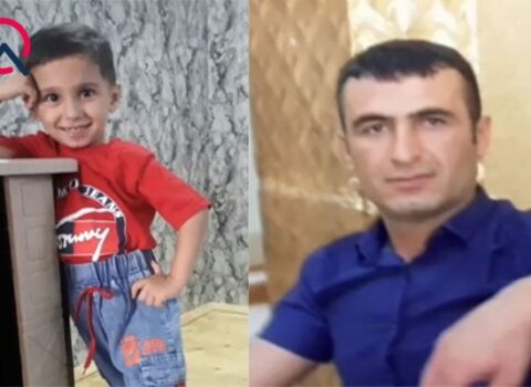 Çayda batan ata və oğlunun FOTOLARI