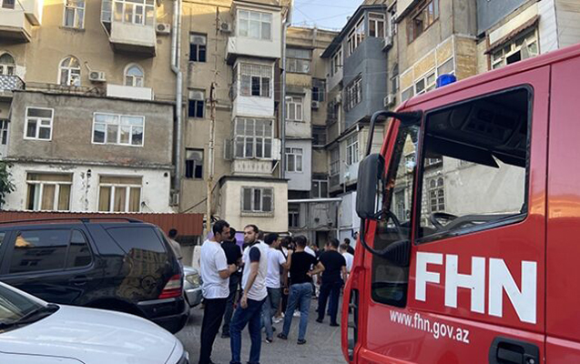 Bakıda yaşayış binasında yanğın, ölən var Bakıda yaşayış binasında yanğın, ölən var