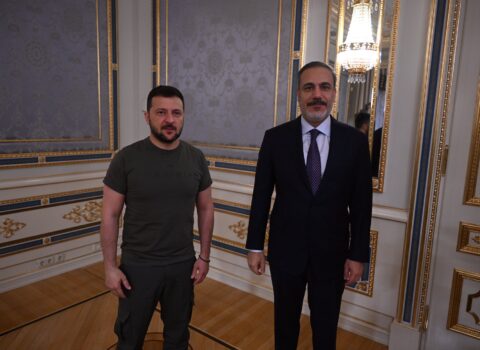 Zelenski Hakan Fidanı qəbul etdi