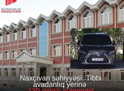 Naxçıvan səhiyyəsi: Tibbi avadanlıq əvəzinə 130 000-lik avtomobil alındı