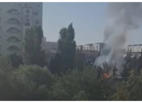 Sumqayıtda restoranda yanğın oldu