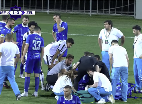 “Jelezniçar”ın futbolçusu stadiondan birbaşa xəstəxanaya aparıldı – FOTO