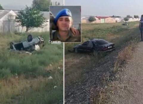 Bu gün səhər qəzada ölən hərbçinin GÖRÜNTÜSÜ – FOTO/VİDEO