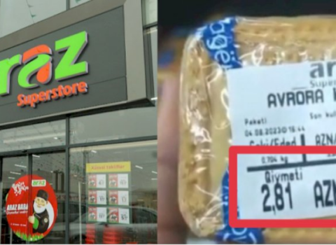 “Araz” marketdə müştəriləri belə aldadırlar – VİDEOFAKT