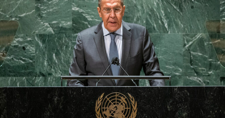 Lavrov BMT Baş Assambleyasında Qərbi kəskin tənqid etdi Lavrov BMT Baş Assambleyasında Qərbi kəskin tənqid etdi