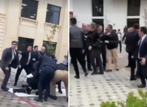 Bakıda məktəbin qarşısında qan töküldü
