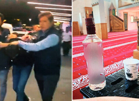 Məsciddə içki içən şəxs həbs olundu – FOTO