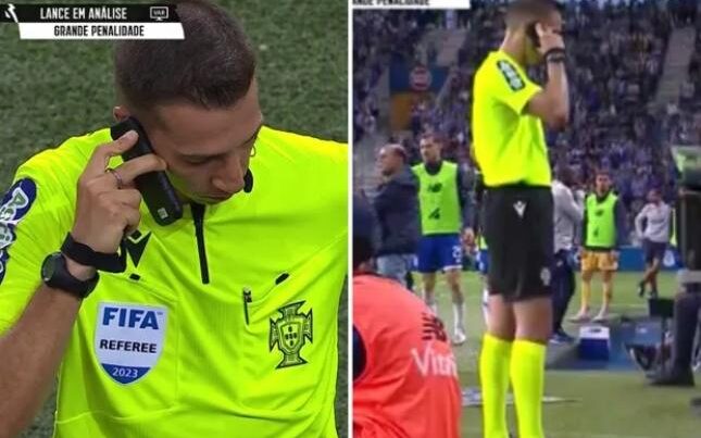 Hakim telefonla danışıb penaltini ləğv etdi Hakim telefonla danışıb penaltini ləğv etdi