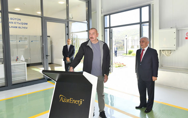 Prezident “Cahangirbəyli” SES-in açılışında iştirak etdi – FOTOLAR / YENİLƏNİB