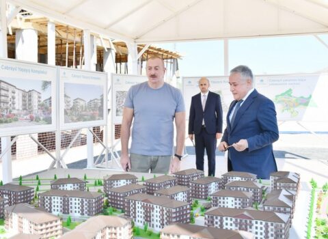 Prezident Cəbrayıl Yaşayış Kompleksində aparılan tikinti işləri ilə tanış oldu – FOTOLAR