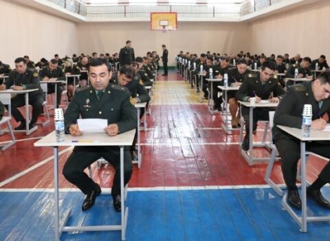 Penitensiar xidmətdə orta rəis heyətində qulluğa qəbul olmaq istəyənlər imtahan verdi – FOTO