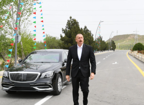 Ölkə lideri Ağdam-Füzuli avtomobil yolunun tikintisi ilə tanış oldu