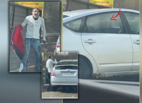 “Prius” sürücüsünün bu görüntüsü həyəcana səbəb oldu – DYP hərəkətə keçdi – VİDEO