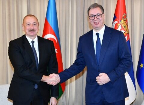İlham Əliyevin Aleksandar Vuçiçlə təkbətək görüşü oldu