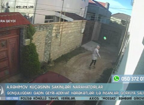 Xoşagəlməz hərəkətləri ilə insanları qorxuya salan QADIN – VİDEO