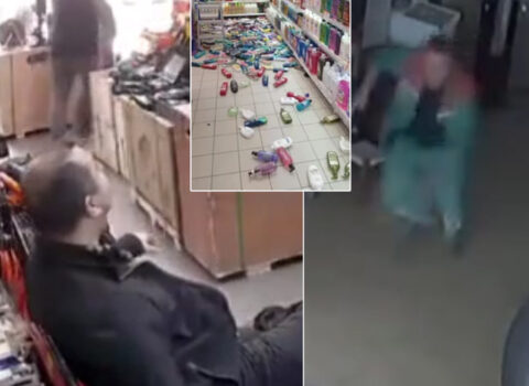 Türkiyədə baş verən güclü zəlzələ anı kameraya düşdü – VİDEO