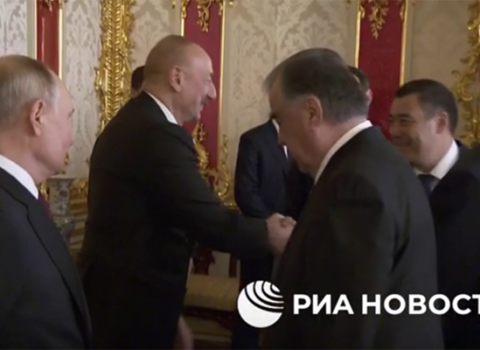 İlham Əliyev MDB liderləri ilə salamlaşdı – VİDEO