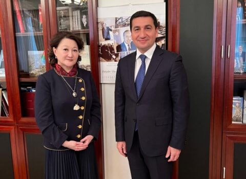 Hikmət Hacıyev Türk Mədəniyyəti və İrsi Fondunun prezidenti ilə görüşdü