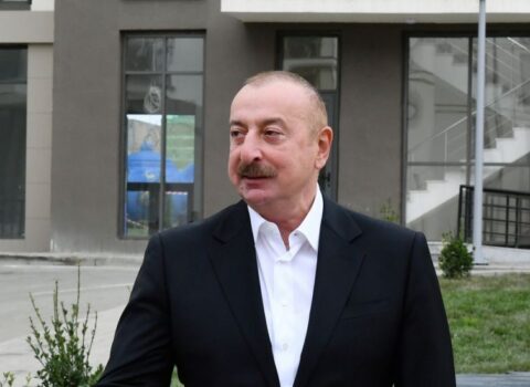 İlham Əliyev Turşsu qəsəbəsində olub