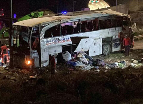 Ağır avtobus qəzası: 9 ölü, 28 yaralı  – VİDEO