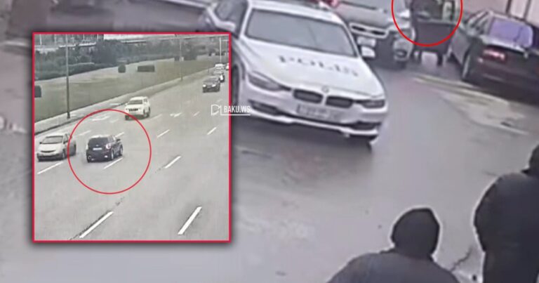 Bakını bir-birinə qatan sürücünü 3 DYP maşını belə saxladı – ANBAAN VİDEO