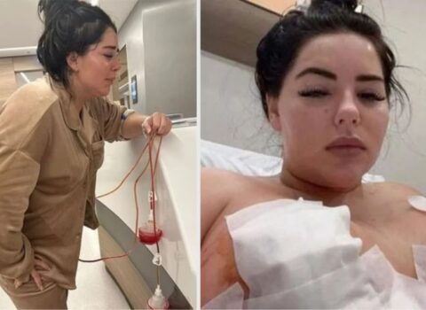 Plastik əməliyyat etdirən 22 yaşlı modelin sinəsi çürüdü – FOTO