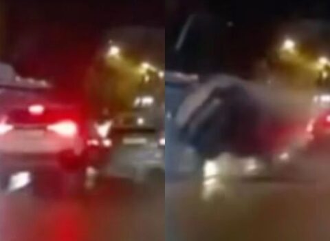 Bakıda dəhşətli qəza: “Prius”a çırpıldı, daha üç maşını əzdi – VİDEO