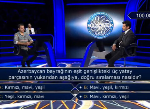 “Kim milyoner olmak ister”də Azərbaycan bayrağı ilə bağlı sual verildi – VİDEO