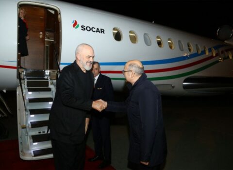 Albaniyanın Baş naziri Edi Rama Azərbaycana işgüzar səfərə gəlib