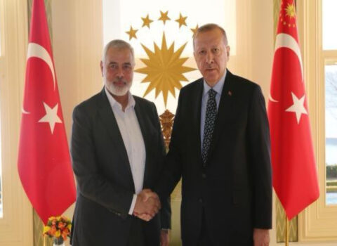 Ərdoğan HƏMAS Siyasi Bürosunun rəhbəri ilə görüşdü