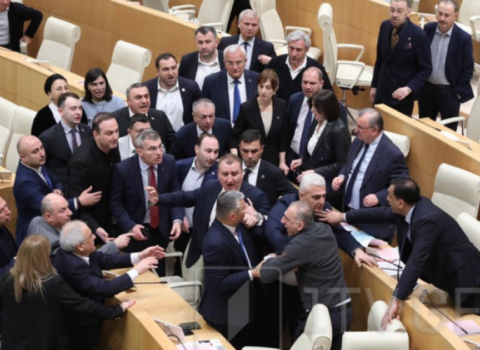 Gürcüstan parlamentində əlbəyaxa dava – SƏBƏB