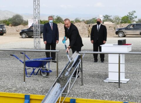 Ağdam rayonunun Güllücə kəndinin təməli qoyuldu