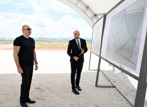 Prezident Cəbrayıl rayonunun Böyük Mərcanlı kəndinin təməlini qoydu