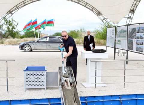 Prezident İlham Əliyev Cəbrayılın Sarıcallı kəndinin təməlini qoydu